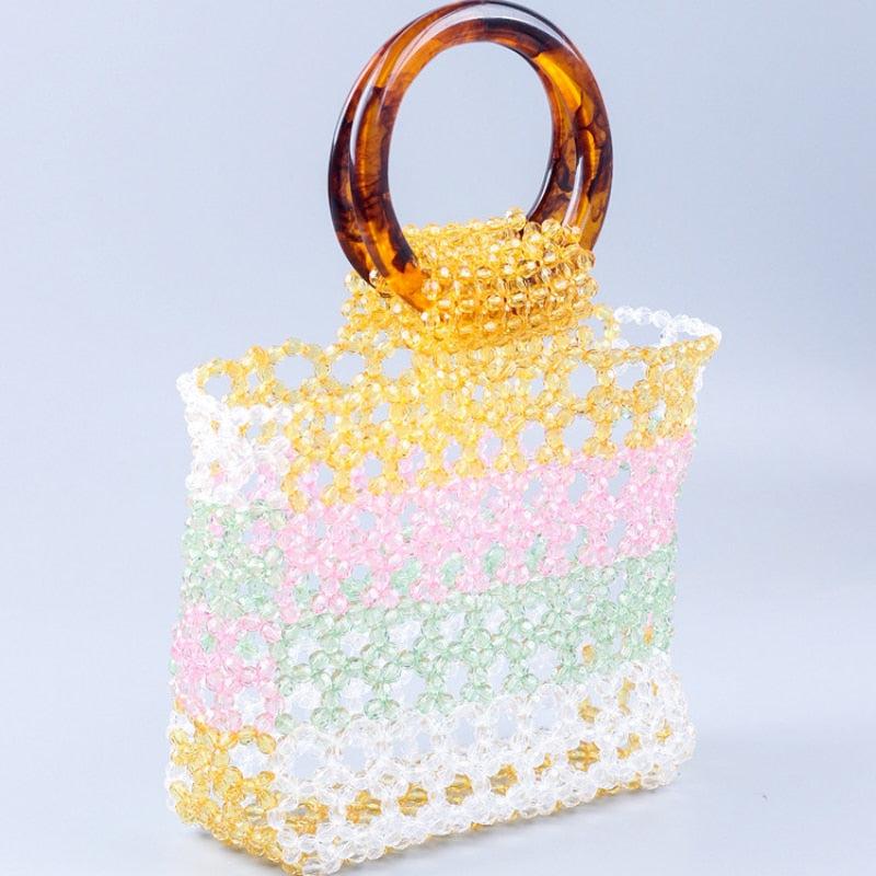 Sac Perle Femme | Mini sac perle multi-color | Tendance Rond Sac Perle Femme