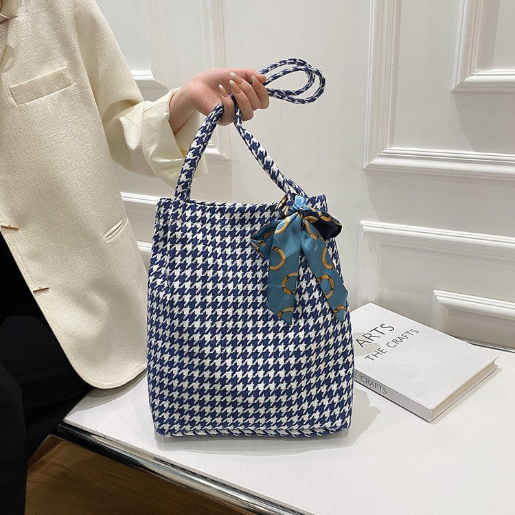 Sac à main Tendance Femme | Sac Cabas Tissus Bleu | Tendance Rond Sac À Main Tendance Bleu