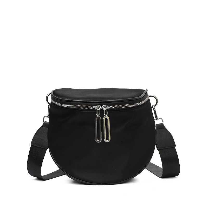 Sac à main Tendance Femme | Sac Rond à Bandoulière Zippé Noir | Tendance Rond Sac À Main Tendance Femme