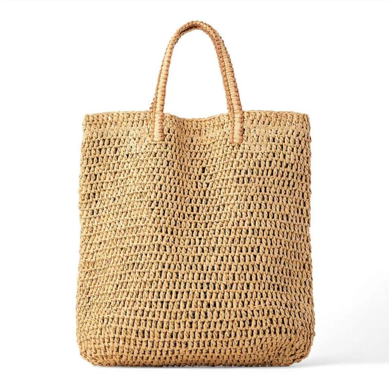 Sac de Plage Femme | Sac de Plage Grande Taille Brun | Tendance Rond Sac De Plage Brun