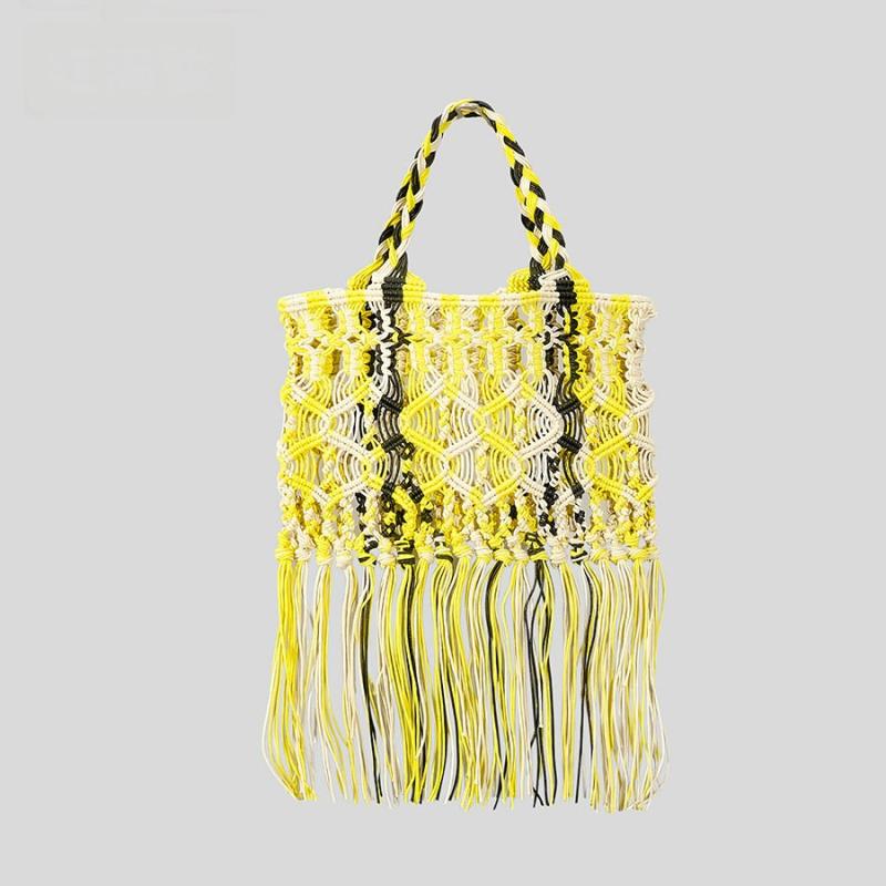 Sac de Plage Femme | Sac de plage tendance Jaune | Tendance Rond Sac De Plage Femme