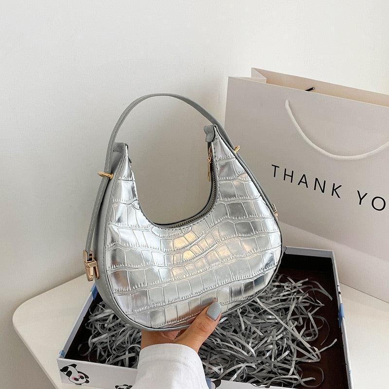 Sac de soirée Femme | Sac de soirée tendance femme Argent | Tendance Rond Sac À Main Tendance Argent