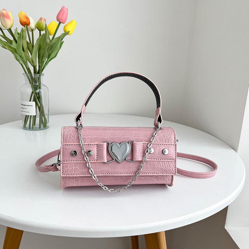 Sac en Cuir Femme | Sac à Main Bandoulière Vintage Rose | Tendance Rond Sac À Main Tendance Femme