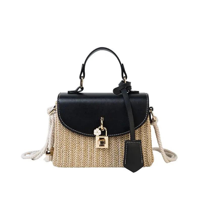 Sac en Cuir Femme | Sac de Plage Amour Noir | Tendance Rond Sac en Cuir Femme