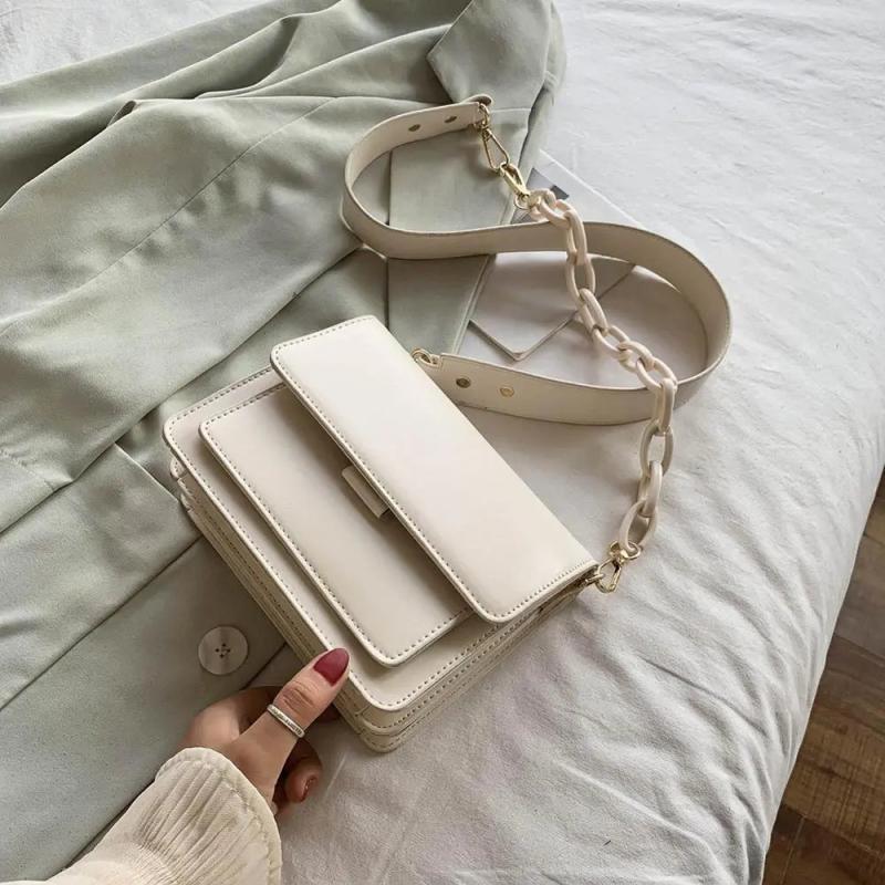 Sac en Cuir Femme | Sac en Cuir à Bandoulière Coloré Beige | Tendance Rond Sac À Main Tendance Beige