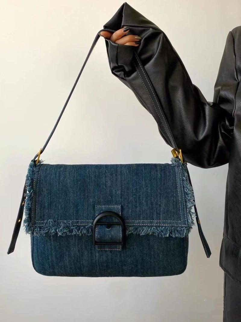 Sac en jean Femme | Sac a main en jean | Tendance Rond Sac en Jean Femme