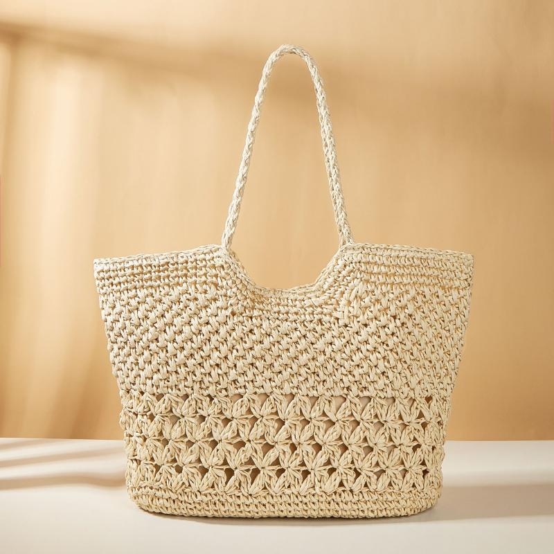 Sac en Paille Femme | Sac en paille pour la plage | Tendance Rond Sac en Paille Femme