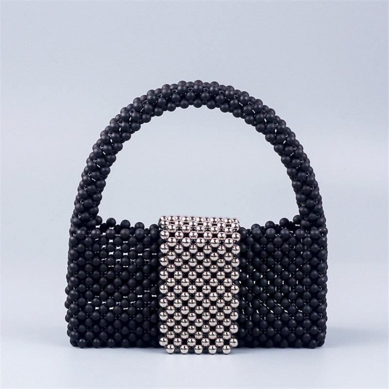 Sac Perle Femme | Sac perle noir | Tendance Rond Sac Perle Femme