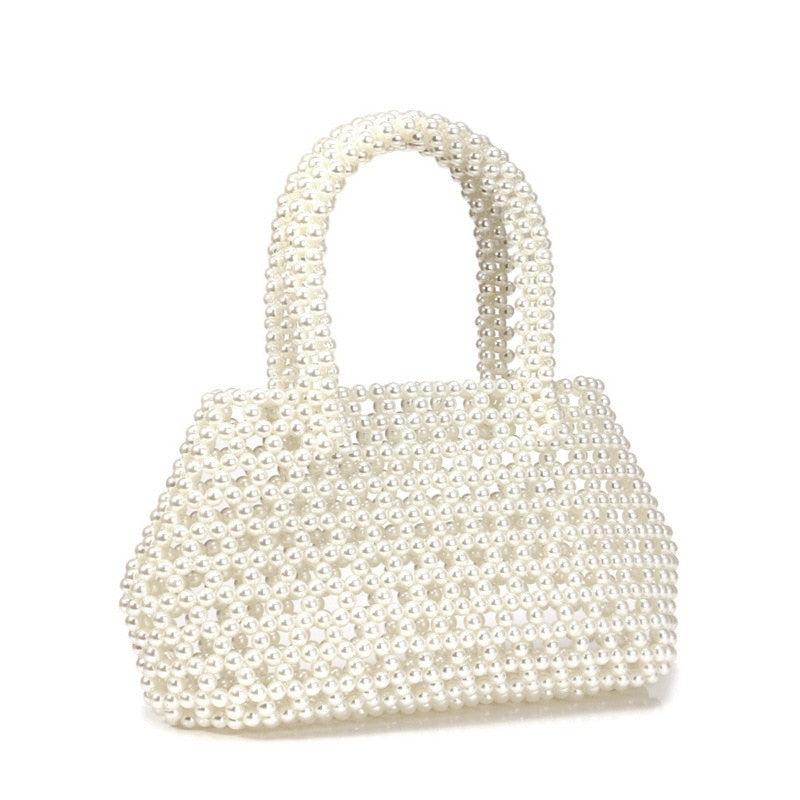 Sac Perle Femme | Sac soirée perles Petit | Tendance Rond Sac Perle Femme