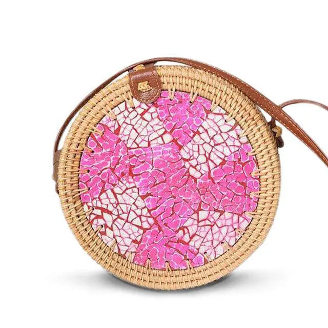 Sac Rond en Paille Femme | Sac Rond en Paille Galerie Paille | Tendance Rond Sac en Osier Femme